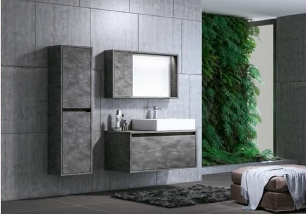 Orka Canada 120 cm İrony Beyaz Lavabolu Banyo Dolabı