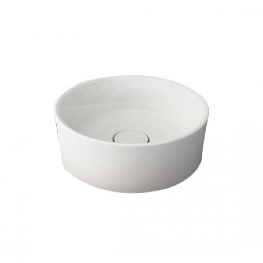 BOCCHI Vessel Çanak Lavabo,38 cm, Parlak Beyaz