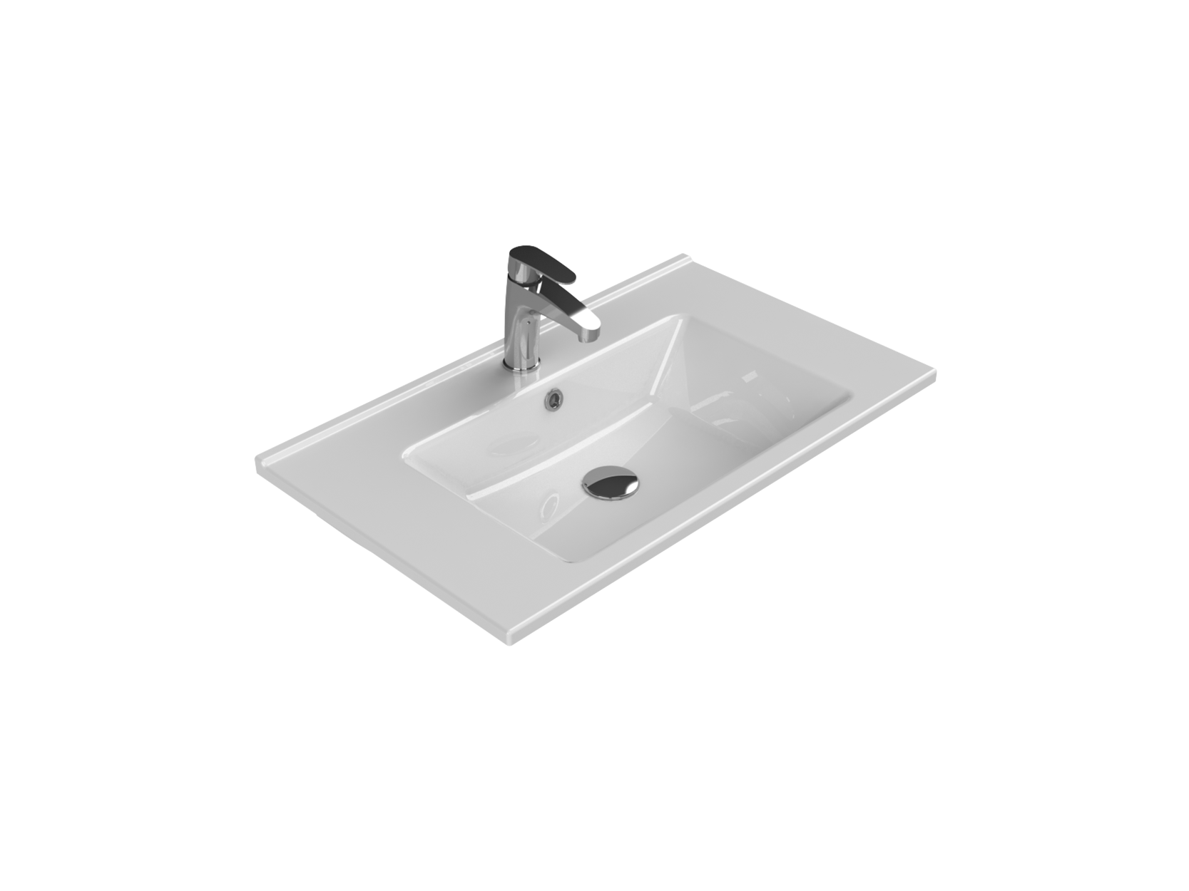 Turkuaz Arte Etajerli Lavabo 75 cm