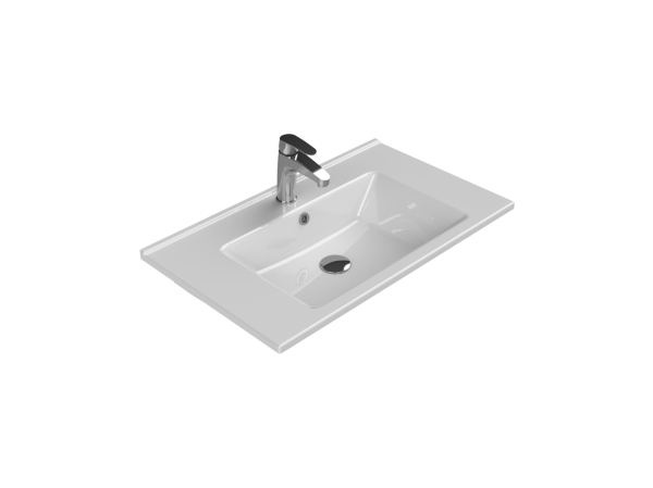 Turkuaz Arte Etajerli Lavabo 75 cm