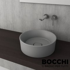 BOCCHI Vessel Çanak Lavabo,38 cm, Mat Gri