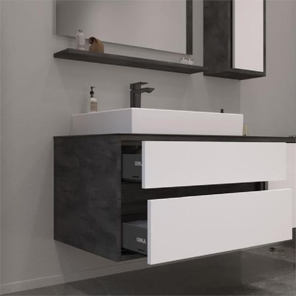 Orka Verona 120 cm İrony Beyaz Banyo Dolabı