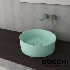 BOCCHI Vessel Çanak Lavabo,38 cm, Mat Mint Yeşil