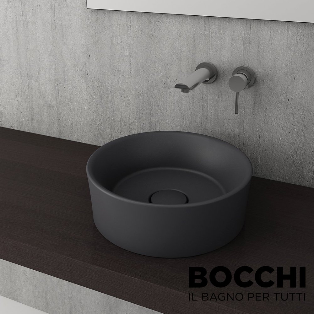 BOCCHI Vessel Çanak Lavabo,38 cm, Mat Antrasit