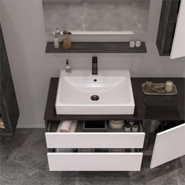Orka Verona 100 cm İrony Beyaz Banyo Dolabı