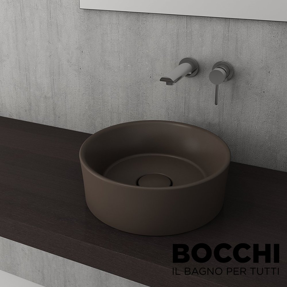 BOCCHI Vessel Çanak Lavabo,38 cm Mat Kahve