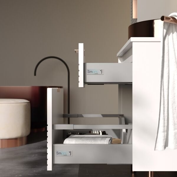 Smart Fiore 85 cm Mat Vişne Banyo Dolabı