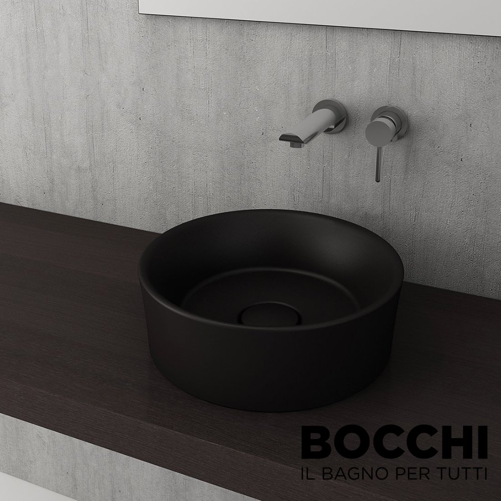 BOCCHI Vessel Çanak Lavabo,38 cm Mat Siyah