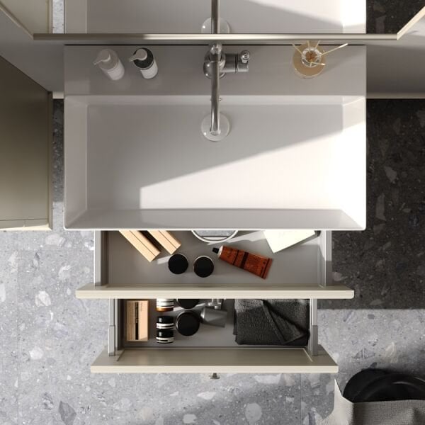 Smart Stella 70 cm Mat İpek Gri Banyo Dolabı