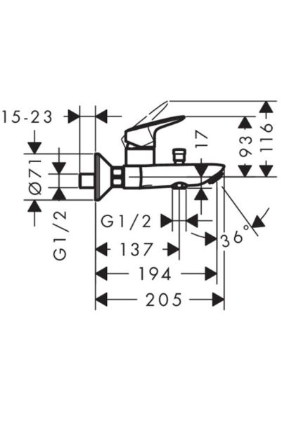 Hansgrohe Logis Banyo Bataryası