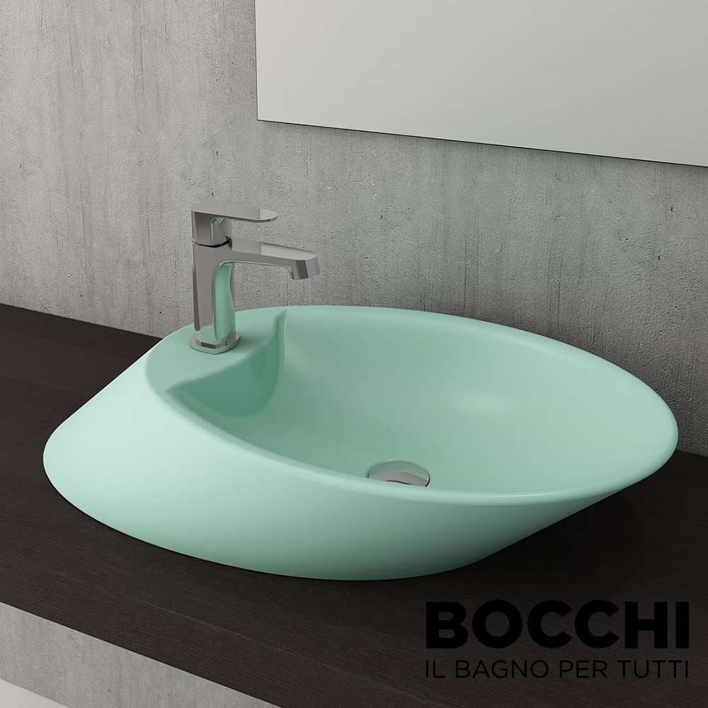 BOCCHI Vessel Çanak Lavabo 70 cm Mat Mint Yeşili