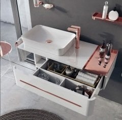 CREAVİT Angel 120 cm Banyo Dolabı Takımı Beyaz