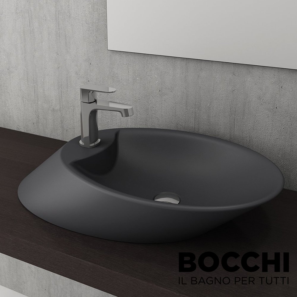 BOCCHI Vessel Çanak Lavabo 70 cm Mat Antrasit