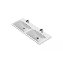 Turkuaz  Elite Etajerli Lavabo, 120 cm Çift Hazneli