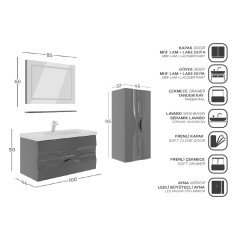 Belinza Savoy 100 cm Banyo Dolabı