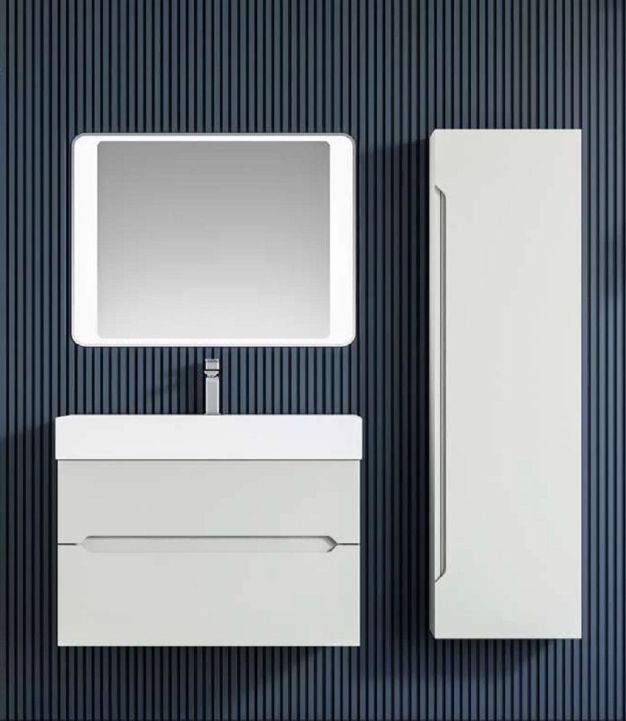 Orka Malta 80 cm Mat Kaşmir Banyo Dolabı