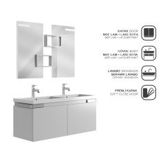 Belinza Logan 120 cm Banyo Dolabı Beyaz