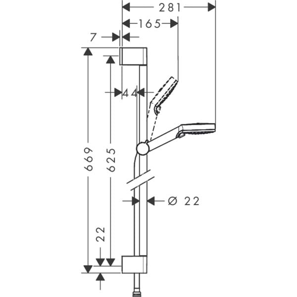 HANSGROHE Crometta 85 Vario Sürgülü Duş Seti