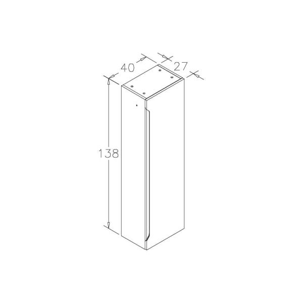 Orka Malta 120 cm Mat Antrasit Banyo Dolabı
