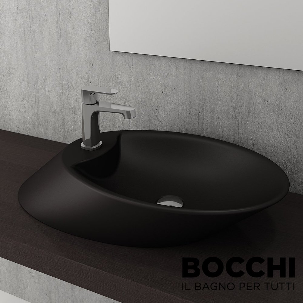 BOCCHI Vessel Çanak Lavabo 70 cm (Mat Siyah)