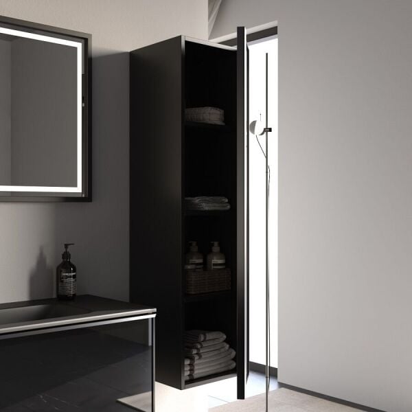 Smart Fonte 100 cm Mat Siyah Banyo Dolabı