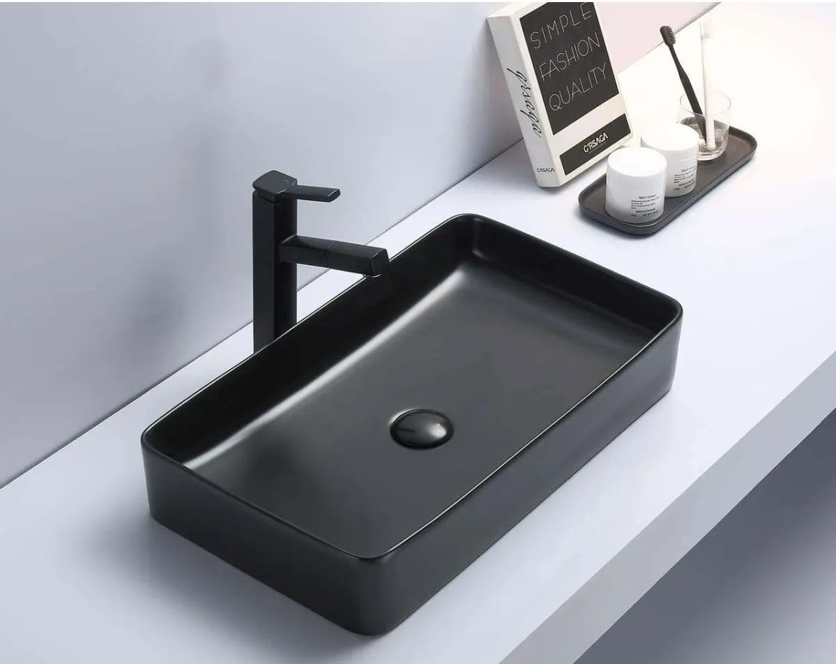 Hera 60x40 Mat Siyah Lavabo