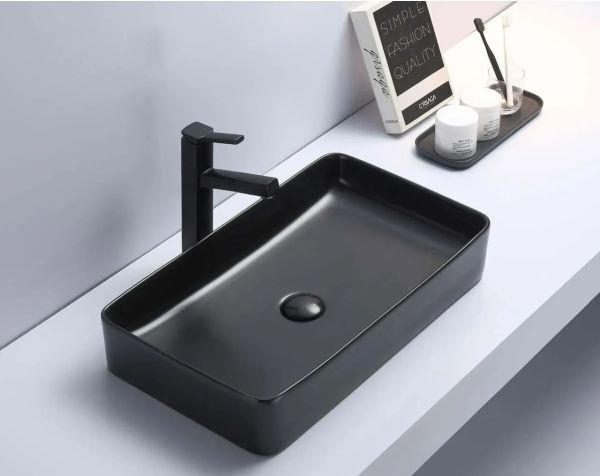 Hera 60x40 Mat Siyah Lavabo