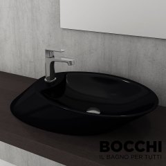 BOCCHI Vessel Çanak Lavabo 70 cm (Parlak Siyah)