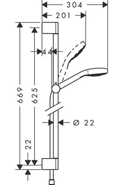 HANSGROHE Croma Select E Vario Sürgülü Duş Seti