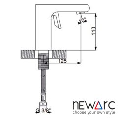 NEWARC Sılver Lavabo Bataryası