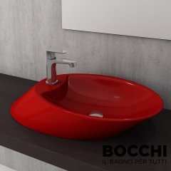 BOCCHI Vessel Çanak Lavabo 70 cm (Parlak Kırmızı)