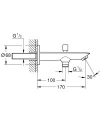 Grohe BauCosmopolitan Yön Değiştiricili Çıkış Ucu