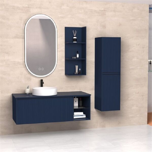 Aquanil Almonde 120 cm Lacivert Banyo Dolabı