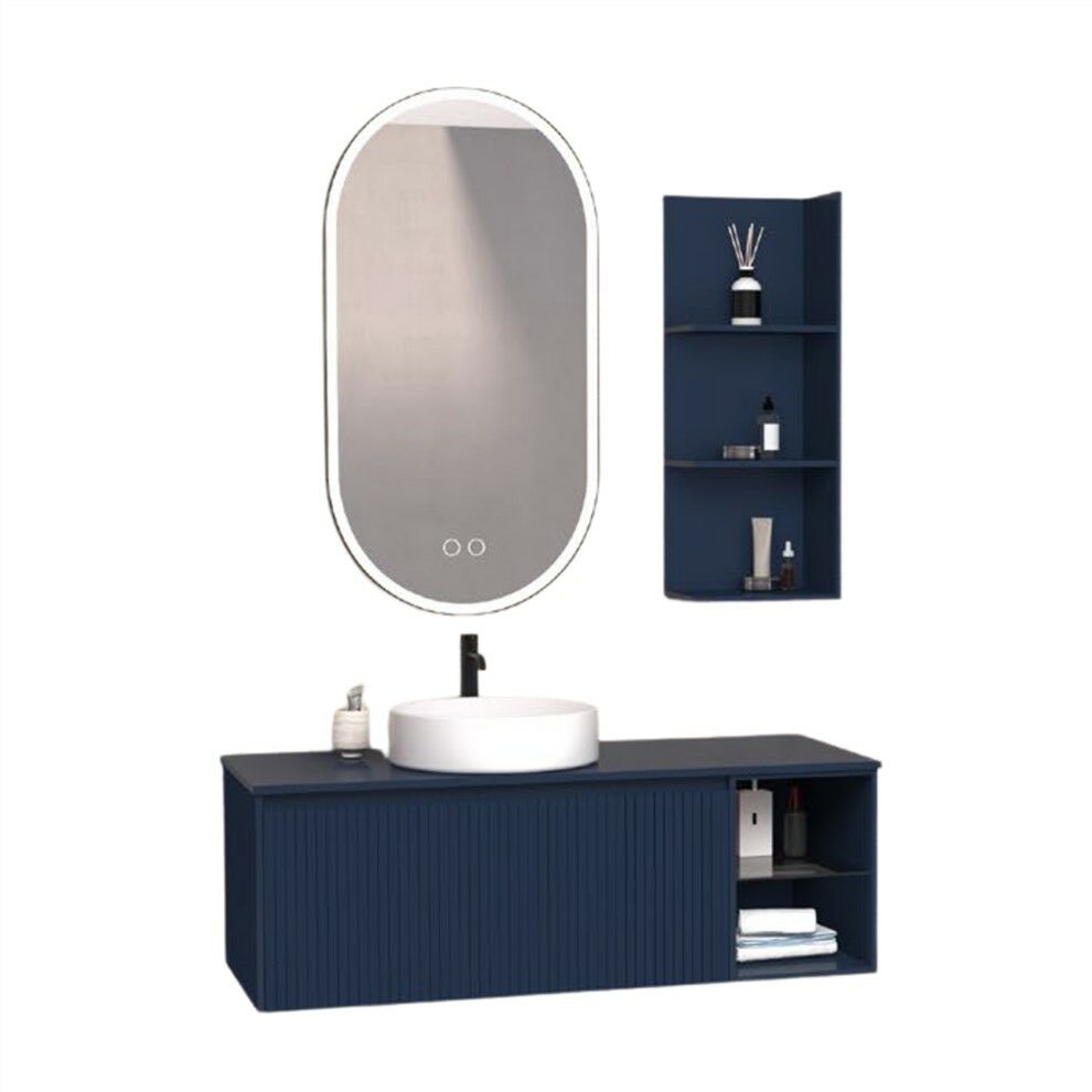 Aquanil Almonde 120 cm Lacivert Banyo Dolabı
