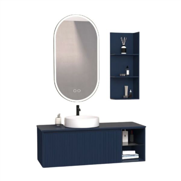 Aquanil Almonde 120 cm Lacivert Banyo Dolabı
