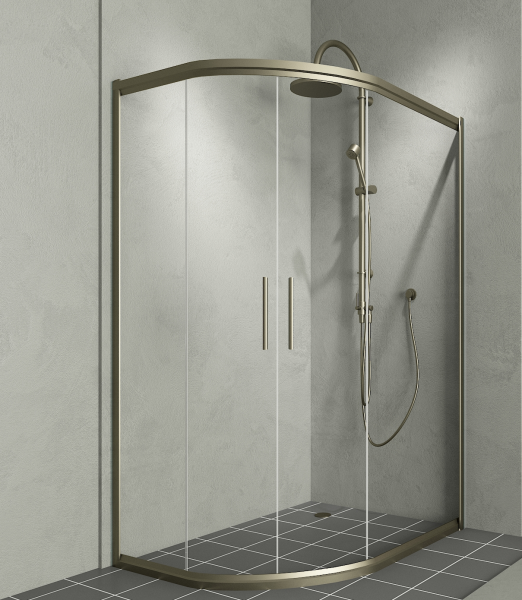 Aquanil Daniel 80x170 Asimetrik Bronz Duşakabin 80x100