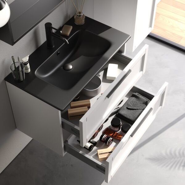 Smart Laguna 60 cm Mat Çimento Gri Banyo Dolabı
