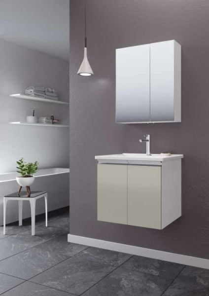 Orka Terme Kapaklı 60 cm Parlak Kaşmir Banyo Dolabı