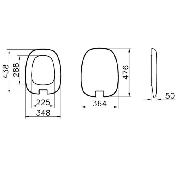 Vitra Plural Klozet Kapağı, Metal Menteşeli, Yavaş Kapanır, Mat Siyah