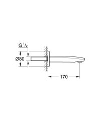Grohe Eurostyle Cosmopolitan Ankastre Çıkış Ucu