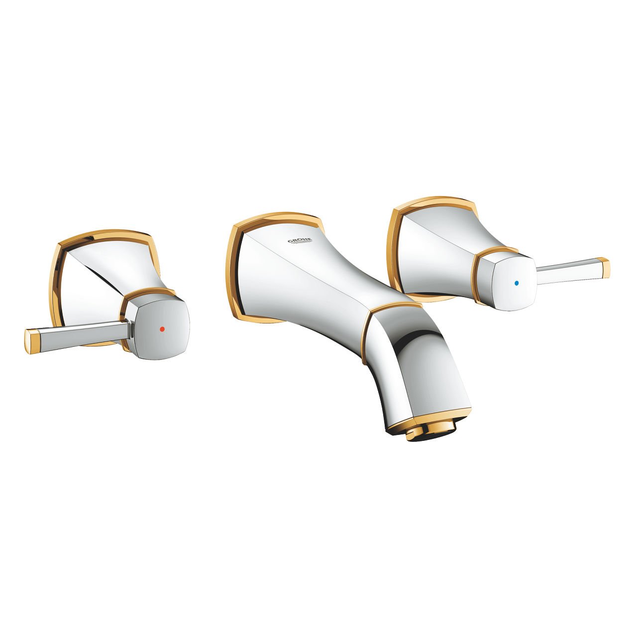 Grohe Grandera 3 Delikli Lavabo Bataryası 1/2 S-Boyut Krom,Altın