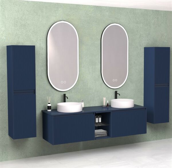 Aquanil Almonde 160 cm Lacivert Banyo Dolabı