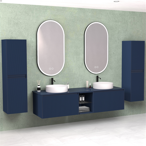 Aquanil Almonde 160 cm Lacivert Banyo Dolabı