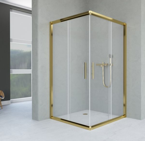 Aquanil İndiana 80x80 Kare Altın Duşakabin 100x100