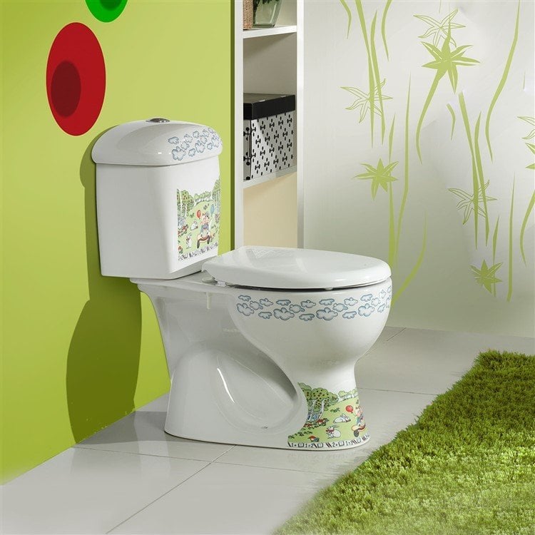 Turkuaz  Çocuk Klozeti Alttan Çıkışlı