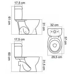 Turkuaz  Çocuk Klozeti Alttan Çıkışlı