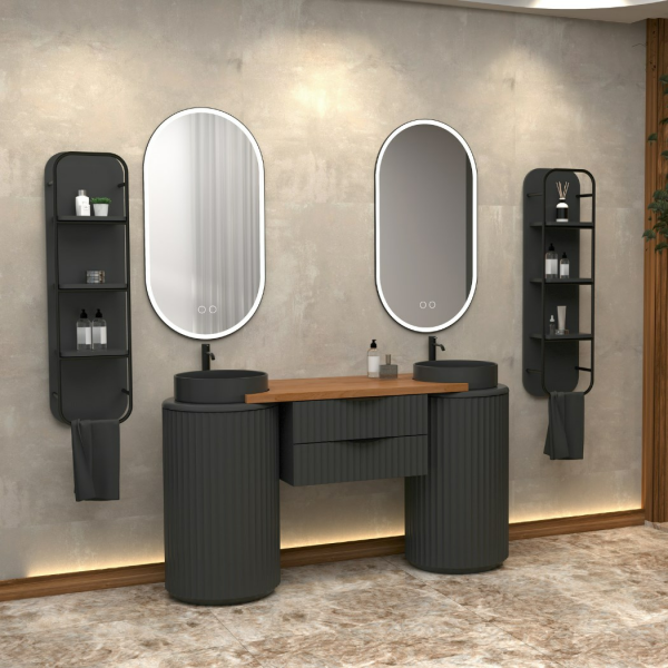 Aquanil Lotus Duo 150 cm Antrasit Banyo Dolabı