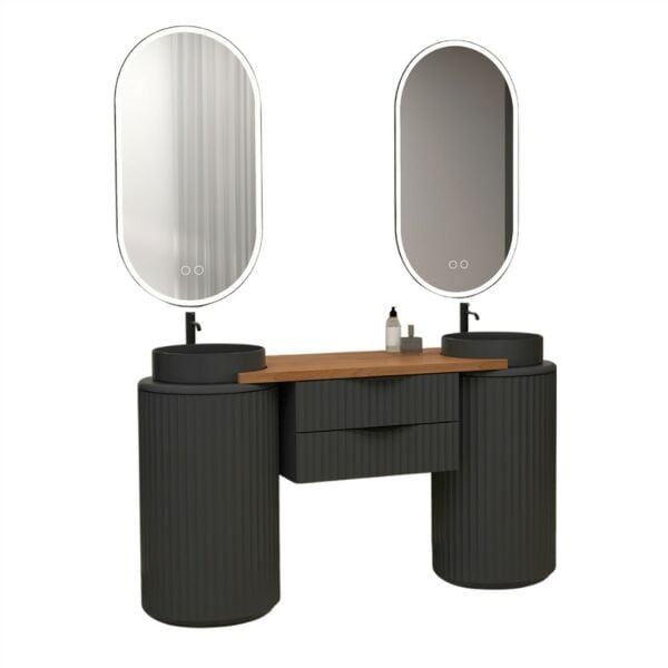 Aquanil Lotus Duo 150 cm Antrasit Banyo Dolabı