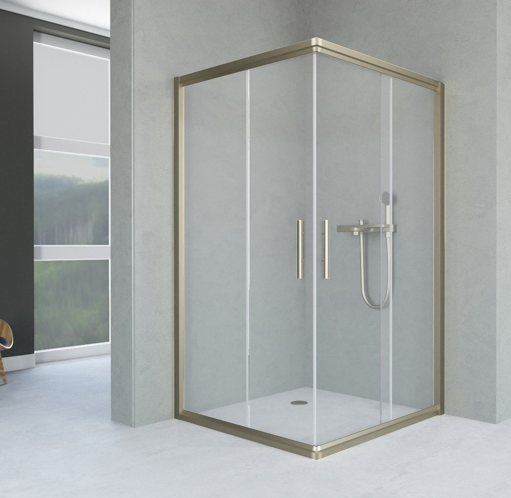 Aquanil İndiana 80x80 Kare Mat Bronz Duşakabin