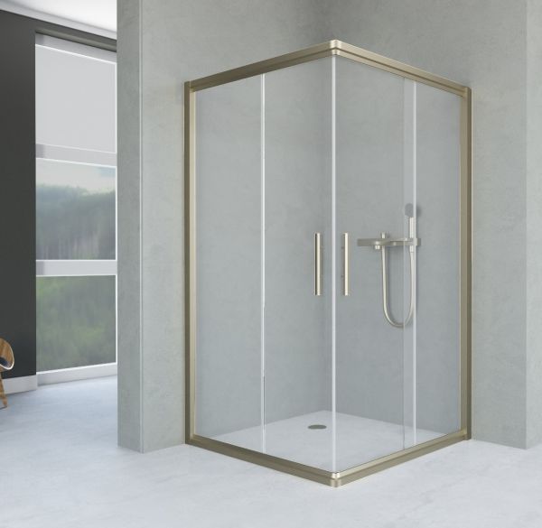 Aquanil İndiana 80x80 Kare Mat Bronz Duşakabin